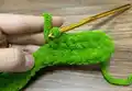 Grinch Slippers Pattern step 3 - details and accessories