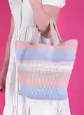 By Your Side Basket Bag Pattern step 2 - assembly progress