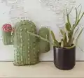 Crochet Cactus Pillow Pattern step 1 - construction progress