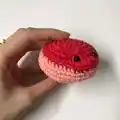 Cactus frog with removeable pot Amigurumi Pattern step 2 - assembly progress