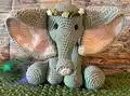 The Elephant Queen Amigurumi Pattern step 1 - construction progress