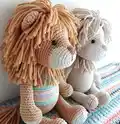 Alan the Lion Amigurumi Pattern step 1 - construction progress