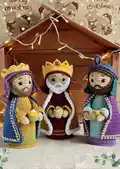 Three Wise Men Amigurumi Pattern step 1 - construction progress