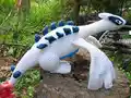 Lugia Plushie Amigurumi Pattern step 1 - construction progress