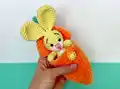 Bunny in Carrot Amigurumi Pattern step 1 - construction progress