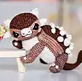 Ankylosaurus Bruno Amigurumi Pattern step 4 - final assembly and finishing