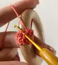 Rattle Fox Amigurumi Pattern step 4 - final assembly and finishing