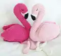 Florence the Flamingo Amigurumi Pattern step 1 - construction progress