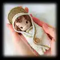 Sweet Handfuls Baby Jesus Amigurumi Pattern step 4 - final assembly and finishing